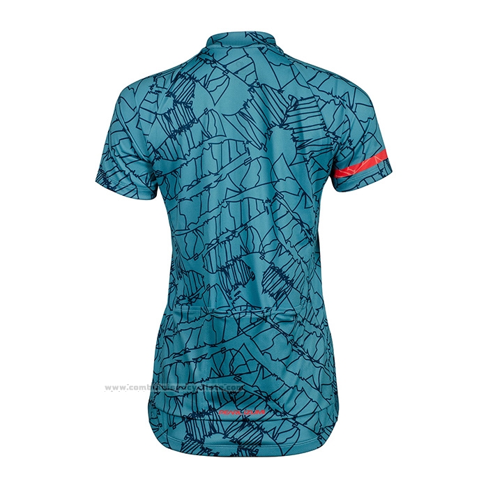 2022 Maillot Cyclisme Femme Pearl Izumi Azur Manches Courtes et Cuissard